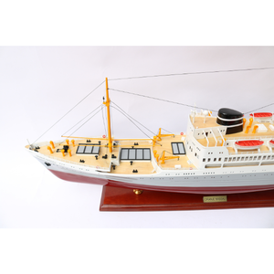 Oranjee Nassau barco de madera hecho a mano modelo pintado inspirado Holland American Cruise Liners para decoración del hogar caja de regalo incluida - Product Image 2