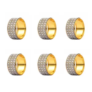 Rond de serviette en aluminium galvanisé brillant avec options de motif personnalisées disponibles au prix d'exportation - Product Image 2
