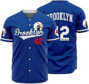 Jersey de béisbol personalizado para hombre de alta calidad Logotipo de bordado sublimado de poliéster - Product Image 1