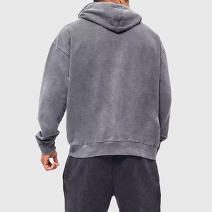 Sudadera con Capucha Personalizada con Logotipo para Hombre, Estilo Vintage, Lavado Ácido, Algodón Grueso de 380g, Ropa Urbana, Fabricación OEM - Product Image 4