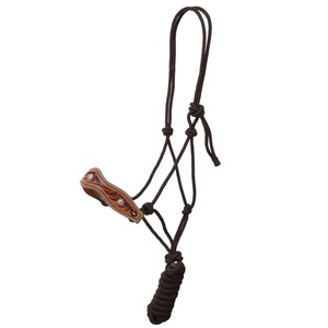 Cabestro de Cuero Occidental para Caballo, Personalizado, Más Vendido, Diseño Tallado a Mano con Herrajes de Latón - Product Image 1