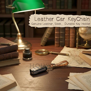 Accesorio de llavero de cuero de primera calidad diseñado para organizar las llaves del hogar, la oficina y del vehículo con un estilo y durabilidad atemporales. - Product Image 5