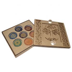 Coffret cadeau en bois d'agate au design unique pour bijoux, cristaux de guérison, pierres indiennes, 7 chakras, artisanat en bois naturel - Product Image 4