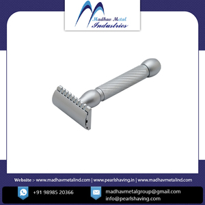 Mango más largo Color plata Hoja de doble filo Maquinilla de afeitar para hombre Afeitado Maquinilla de afeitar clásica al mejor precio - Product Image 2