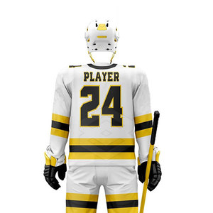 Concevez vos propres ensembles d'uniformes de hockey sur glace - 100% polyester respirant, jersey écologique, logo personnalisé, prix bas, nouvelle arrivée - Product Image 4