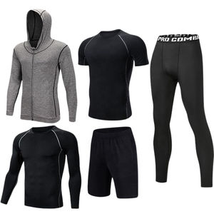 Haute qualité mode vêtements actifs séchage rapide Spandex Polyester tissu hauts ensemble grande taille col à capuche motif solide - Product Image 2