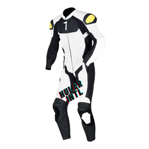 Combinaison 2 pièces en cuir de moto pour hommes anti-chute et résistante à l'usure Combinaison en cuir de moto pour hommes Combinaison de course rembourrée - Product Image 6