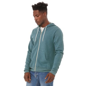 Sweat à capuche Bella Canvas unisexe léger 300g coupe-vent en molleton écologique 100% coton avec fermeture éclair intégrale - Product Image 1