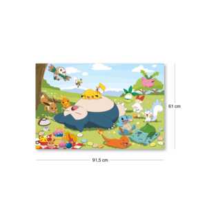 Póster de pared de Pokémon de estilo moderno con diseño de picnic y marco negro - Product Image 2