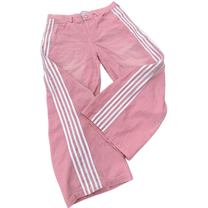 Jeans en denim délavé à la pierre, tendance streetwear personnalisée, respirant, broderie, pantalon ample et évasé décontracté pour hommes - Product Image 2