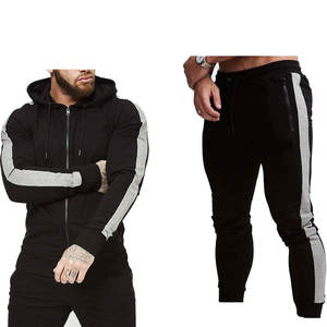Comprar 2025 mejor calidad ropa de gimnasio Fitness deportes ropa polar entrenamiento chándales hombres dos piezas conjunto chándal Jogging traje para hombres - Product Image 1