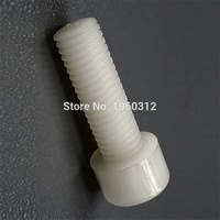 Vis à tête hexagonale en nylon blanc Vichok Hardware DIN912 M3 M4 M5 6mm/8/10/12/15/20/25/30/35/40mm 10-50 pièces