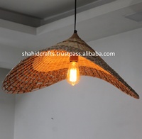 Conception de parapluie tissage pendentif lampe suspendue dernière conception. Couleur naturelle avec le fabricant et l'exportateur enduits de laque.