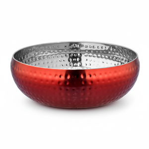 Ensemble de bols pour la cuisson, préparation de repas, service, vaisselle, plats, bol de belgique, extérieur, couleur rouge, acier inoxydable - Product Image 1