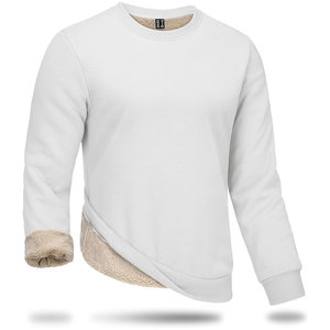 High Standard 200-250 GSM Fleece Sweatshirts 100% Cotton Skin-Friendly Light Full Sleeve Embossed Solid Crewneck Low MOQ - Product Image 5