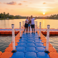 Plateforme flottante en plastique HDPE de haute qualité pour jet-ski, passerelle flottante, plateforme de marche, socles de stationnement pour bateaux, pour parc, piscine
