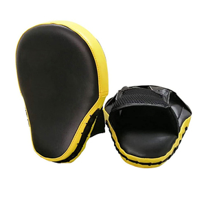 Guantes de Piel para Artes Marciales con Cierre de Velcro, Correa Ajustable para la Muñeca, Dedos Plegables, Unisex para Adultos, Negro y Amarillo - Product Image 5