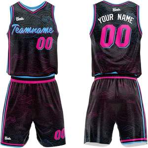 Maillots de basket-ball à la mode pour hommes uniformes en polyester personnalisés respirant directement usine vente en gros industrie du sport par sublimation - Product Image 3