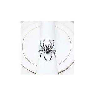 ห่วงรัดผ้าเช็ดปากที่ทันสมัยดีไซน์รูปแมงมุมสีเงินอุปกรณ์ตกแต่งโต๊ะสำหรับโรงแรมและร้านอาหารสไตล์ยุโรปแบบพรีเมี่ยม - Product Image 1
