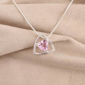 Pendentif en forme de larme en Morganite, design Illuminati, fait à la main, en alliage de cuivre, bijoux en pierres précieuses, qualité supérieure, certifié IGI - Product Image 4