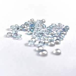 15 Uds Topacio azul cielo Natural 4mm cabujón redondo 2,6mm piedras preciosas gruesas 5,3 Cts lote Iroc ventas piedras preciosas sueltas de alta calidad - Product Image 2