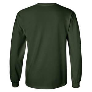 Color verde para hombre en blanco Ultra algodón y mezcla sudadera Lisa cuello redondo manga larga sudadera - Product Image 3
