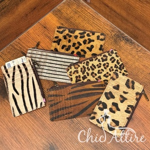 ที่ใส่บัตรหนังรีไซเคิลสีพิมพ์ลายสัตว์พร้อมกระเป๋าใส่เหรียญเคสใส่บัตรเครดิตแบบสลิมสำหรับผู้หญิง - Product Image 1