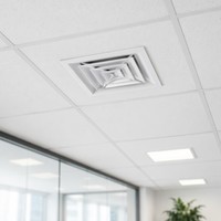 Diffuseur à lamelles ajustables monocouche détachable - Grille de ventilation centrale carrée pour climatiseur