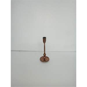 Wrought Iron Single-Head <b>Candle</b> Holder | Textured Antique Copper Finish <b>Taper</b> Stand | Industrial Farmhouse Tabletop Ornament - Product Image 3