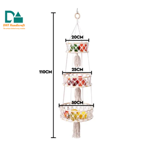 Panier de rangement mural en osier naturel tissé à la main, idéal pour la maison, les restaurants, décoration suspendue, vente en gros UE - Product Image 1