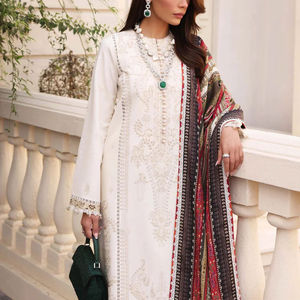 New Design Print Customized Design Women <b>Linen</b> <b>Dresses</b> Fashion Wear Women's <b>Linen</b> <b>Dress</b> Made in Pakistan Wholesale Customized - Product Image 3