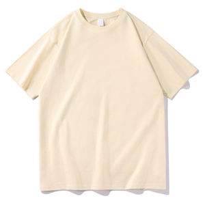 T-shirt de haute qualité avec logo personnalisé, poids lourd, 100% coton, imprimé surdimensionné, brodé, uni, taille plus, t-shirt personnalisé pour homme - Product Image 6