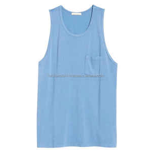 Débardeurs sans manches 100% coton pour hommes Muscle Fit avec logo personnalisé et prix d'usine - Product Image 1