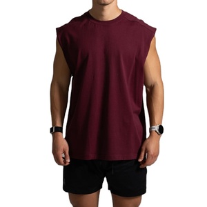 Yoga Wear Clothing High Quality <b>Stringer</b> Men Loose Fit Unisex Longline Plus Size Breathable Running Athletic Sports Tank Top - Product Image 5