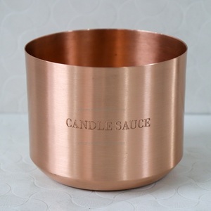 Customized Handmade Copper Candle Container Metal Votive Vessels Jars with Lid for Home Decoration Scented Candle Container - Product Image 4