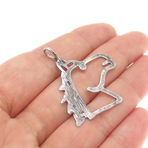 Vente chaude 925 en argent Sterling minimaliste cheval visage collier pendentif amoureux des animaux bijoux pour femmes approvisionnement de bijoux personnalisés - Product Image 6