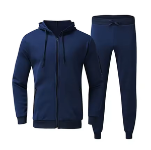 Survêtements pour hommes personnalisables en gros, fermeture éclair, haute qualité, 100% coton, ensemble décontracté confortable pour l'hiver, logo par sublimation, taille XL - Product Image 1