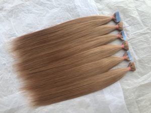 ที่ใหญ่ที่สุดขายสำหรับคริสต์มาสเสนอ #12สีเรียบเนียนตรง20 "นิ้วเทปความยาวหนังกำพร้าดิบชิดต่อผมมนุษย์ - Product Image 4