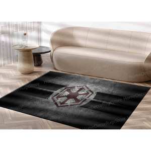 Gray <b>Printed</b> Rug - Modern Star Wars Design for Kitchen, <b>Nursery</b>, Bath,Nonwoven Soft Rug - Product Image 3