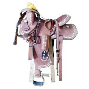 Sillín de caballo de cuero occidental hecho a mano Trail Barrel Racing Roping Reining Saddle, opciones personalizadas disponibles - Product Image 1