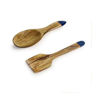 Cuillère en bois élégante Serveurs à salade en bois de manguier Lot de 2 Serveurs à salade en bois Lot de 2 KETCHENWAR UNIQUE FAIT À LA MAIN - Product Image 2