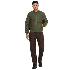 แจ็กเก็ตบอมเบอร์แบบมีซิป, แจ็คเก็ตบอมเบอร์กันลมกันน้ำสำหรับกลางแจ้งฤดูหนาวฤดูใบไม้ร่วงพร้อมกระเป๋า - Product Image 6