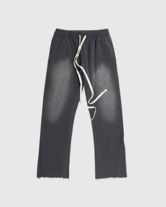 Conjunto de chándal pesado con logotipo personalizado, Sudadera con capucha y pantalones de chándal de algodón de dos piezas - Product Image 5