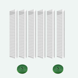 Poteau de mousse modulaire en forme de D, recouvert de plastique, 48 pouces, extensible à clipser, pour serre, support de plante simple - Product Image 1