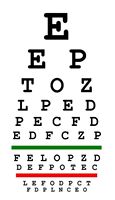 SS Fabricación Snellen Distance Vision Eye Chart (paquete de 1)