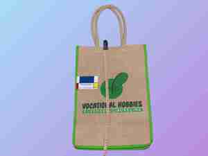 Bolsos informales de gran capacidad Unisex, bolsos de mano de lona de algodón de fibra de yute bohemios de tamaño personalizado, portátiles duraderos y ecológicos - Product Image 2