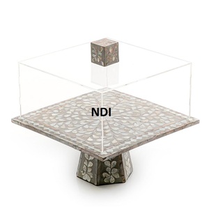 Support de service pour pâtisseries, design courbé à la main, finition nacre, décoration de table, pour fêtes d'anniversaire et usage domestique - Product Image 6