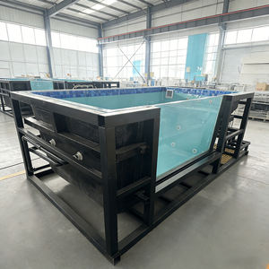 Piscina Elevada de Fibra de Vidrio con Estructura Semi Enterrada y Bomba de Piscina para Jardín - Product Image 1