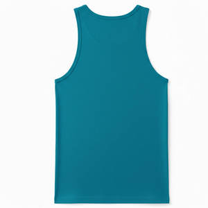 Camiseta sin mangas de hombros anchos de Spandex/Poliéster con cuello de acabado limpio, dobladillos que se mantienen planos, de secado rápido y transpirable para un estilo veraniego impecable. - Product Image 2