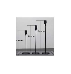 Ensemble de 3 bougeoirs au design unique, chandeliers de couleur noire, bougeoirs en métal de qualité supérieure pour décoration de table à manger - Product Image 1